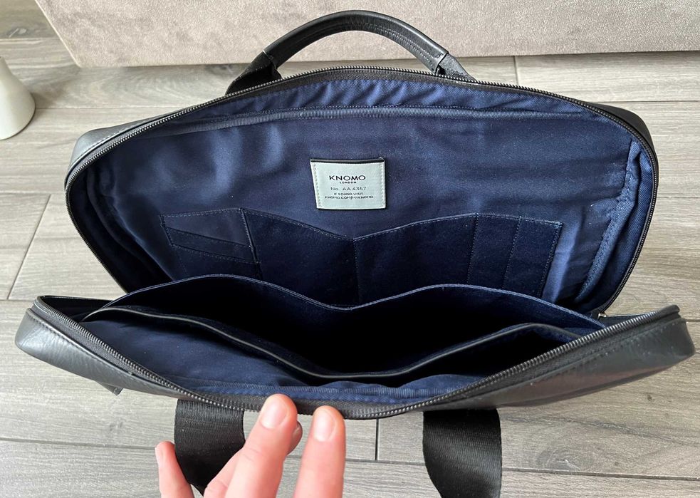 KNOMO London Сумка Чоловіча Шкіряна Чорна Месенджер Портфель Мужской
