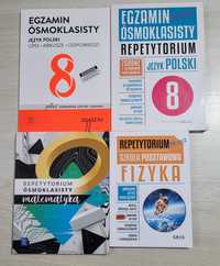 Repetytorium ósmoklasisty  j. polski x2, matematyka, fizyka