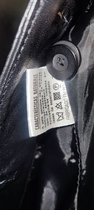 Casaco de pele preto