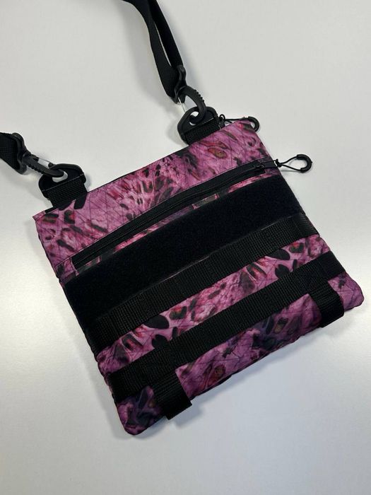 Сумка бананка органайзер барсетка під шеврон рожева