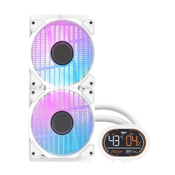 Chłodzenie Wodne Darkflash Dh240D Argb Białe Do Cpu Intel I Amd