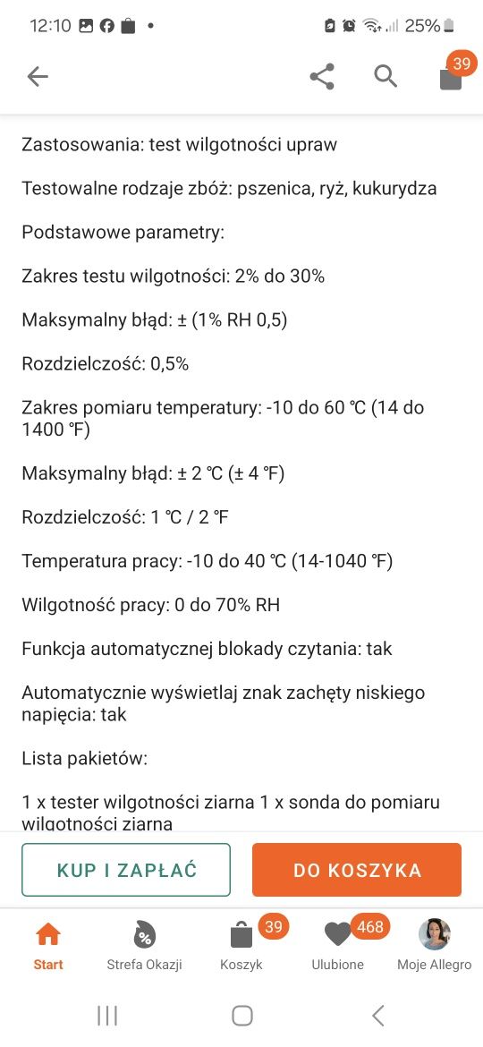 Miernik wilgotności zboża ziarna