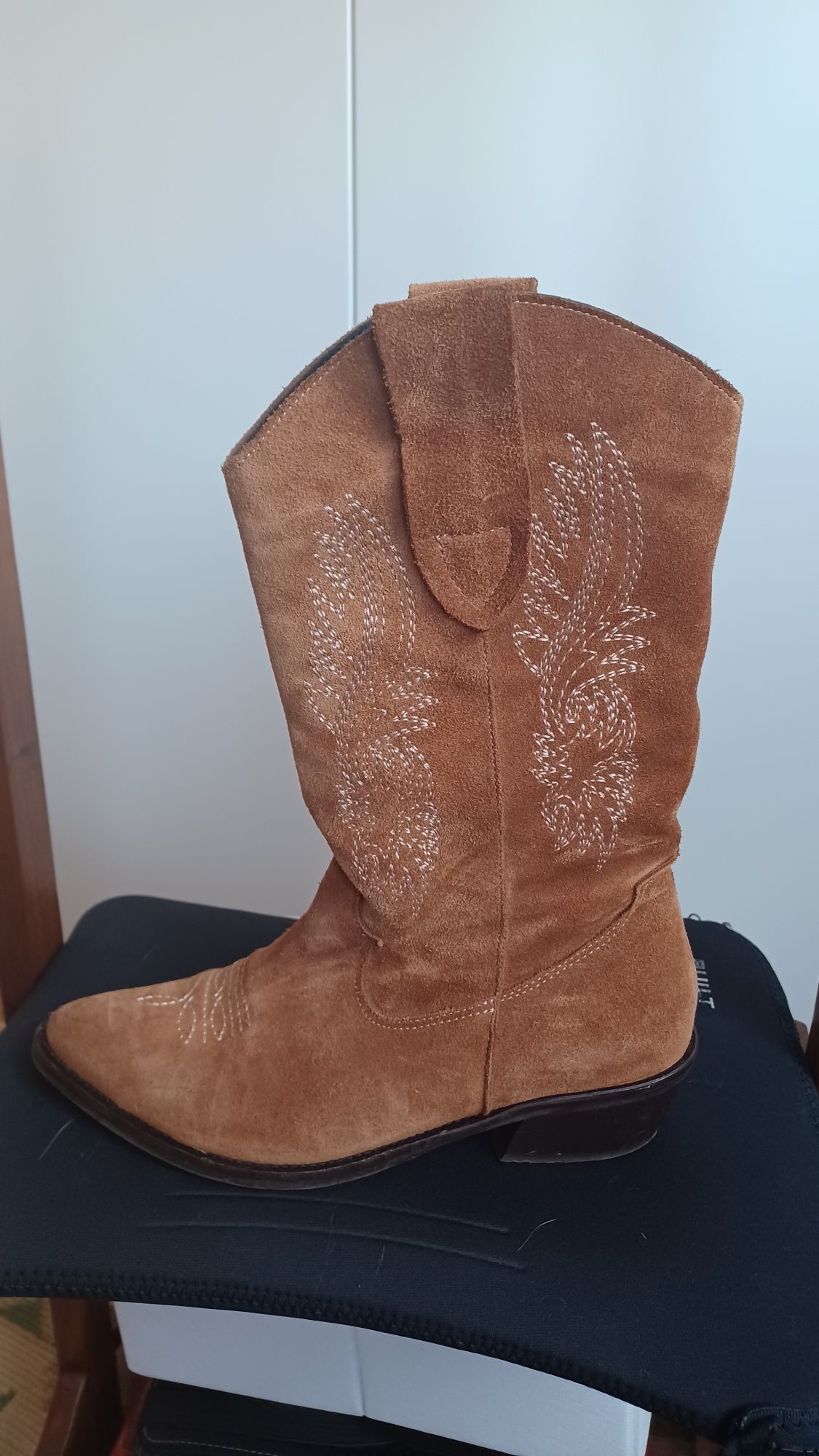 Botas cowboy pespontos Haity