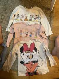 Zestaw 3 bluzek zara 110 Myszka Minnie i przyjaciele  Myszka Mickey