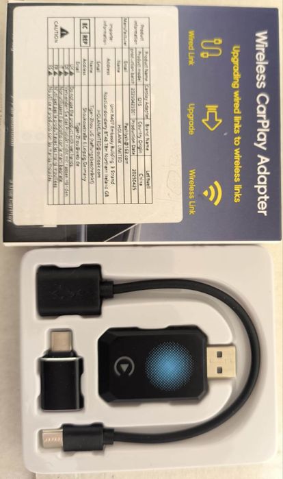 Бездротовий автомобільний адаптер карплей Apple Car Play для IOS