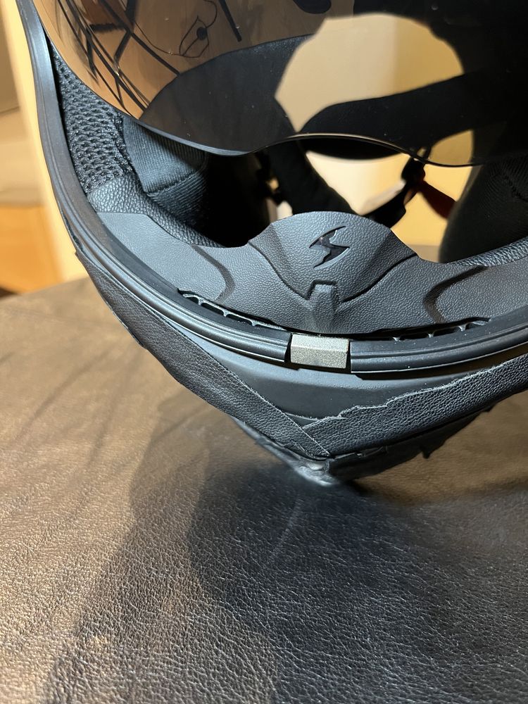 Capacete de Moto/ Mota Pele Genuína/Ganga