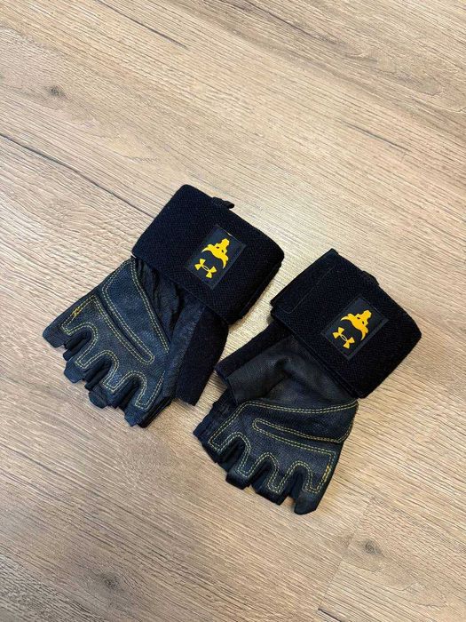 Перчатки мужские без пальцев для зала становой тяги Under Armour