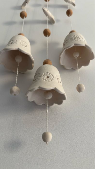 Дзвіночки з глини. Музика вітру. Декор. Дзвіночки на двері