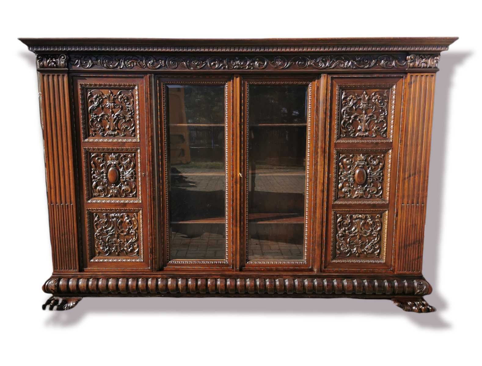 Wyjątkowy monumentalny neorenesansowy komplet gabinetowy z 1920 roku