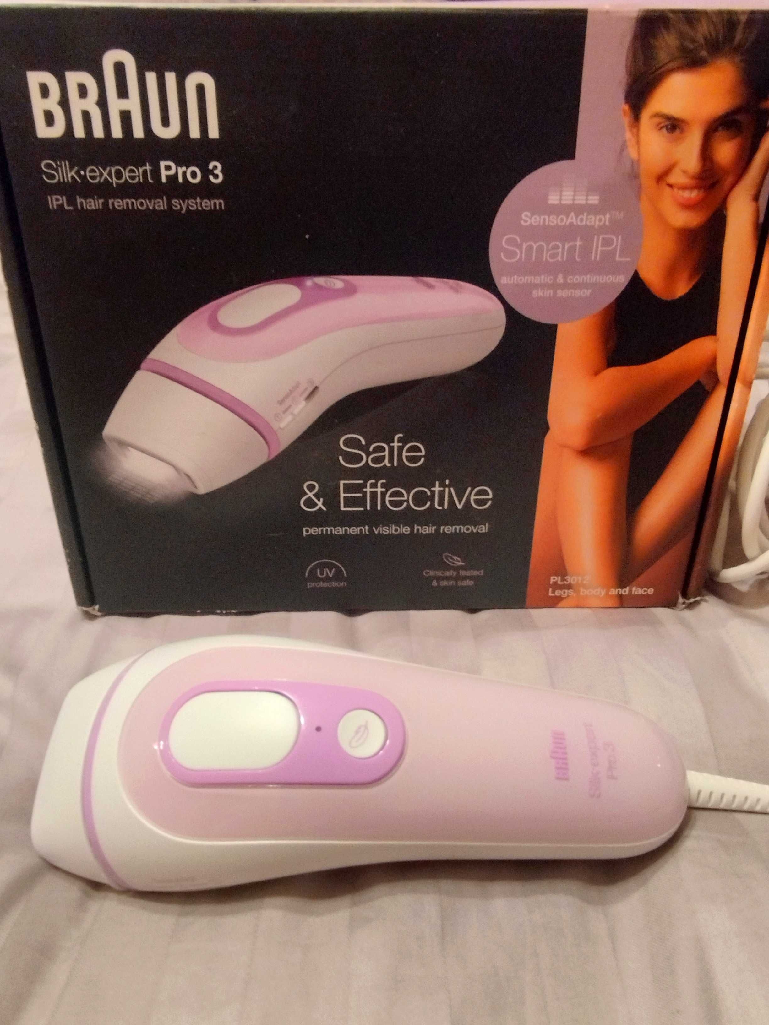 Depilator BRAUN Silk Expert pro 3 , usuwa włosy metodą IPL , jak nowy
