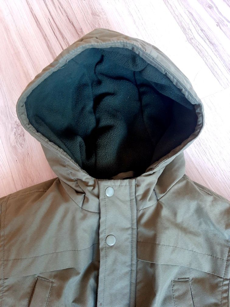 Kurtka zimowa parka khaki 98 stan idealny