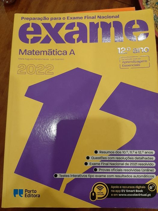 Preparação Exame final Matematica A 12 ano / 2022