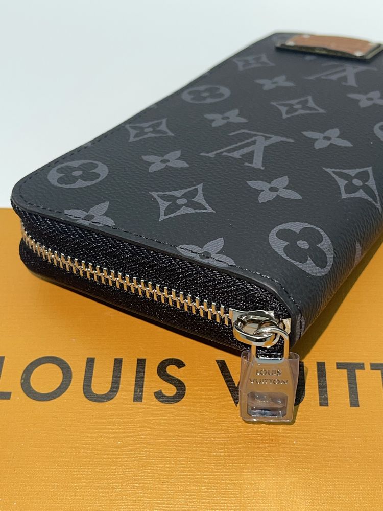 Кошелек LV Zippy/бумажник Луи Витон на змейке/гаманець Луї в топ якост
