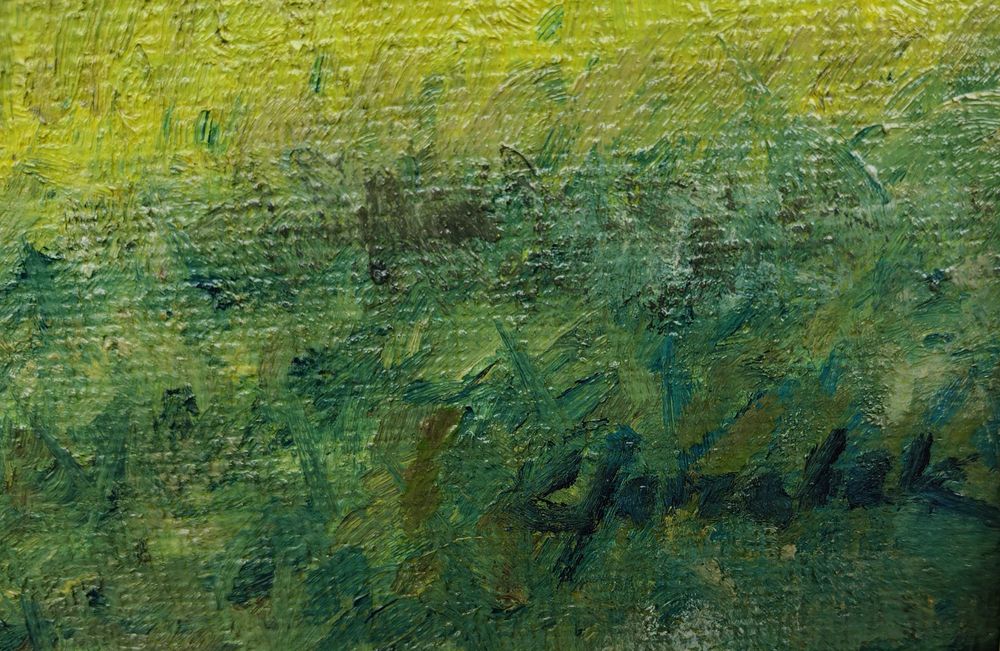 Sianokosy w górach, Czesław Jarząbek, malarz krakowski, 2. poł. XX w.