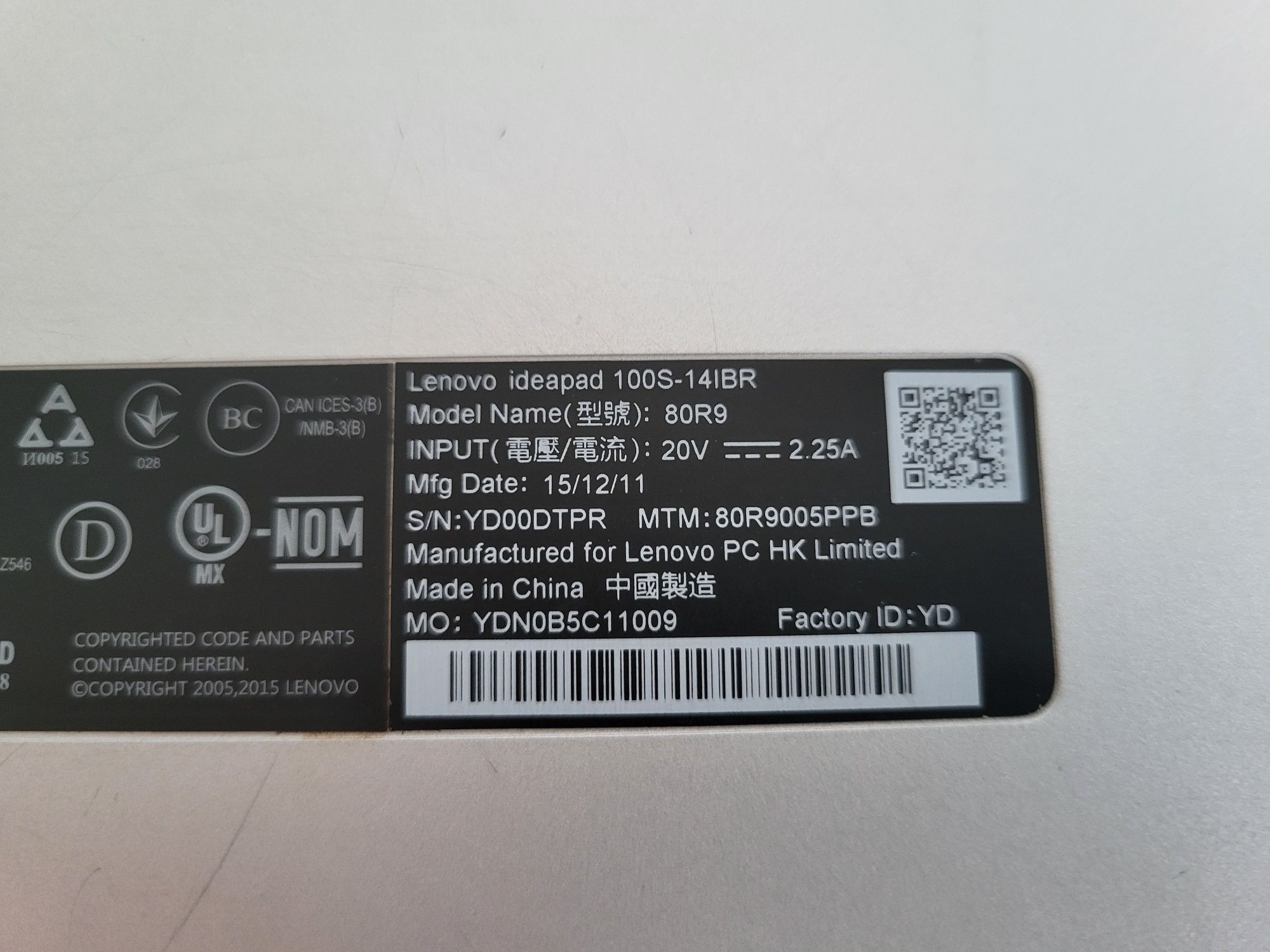 Lenovo ideapad 100s-14IBR