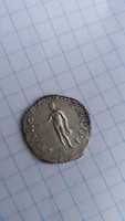 Монета денарий Гений римского народа,император Траян
