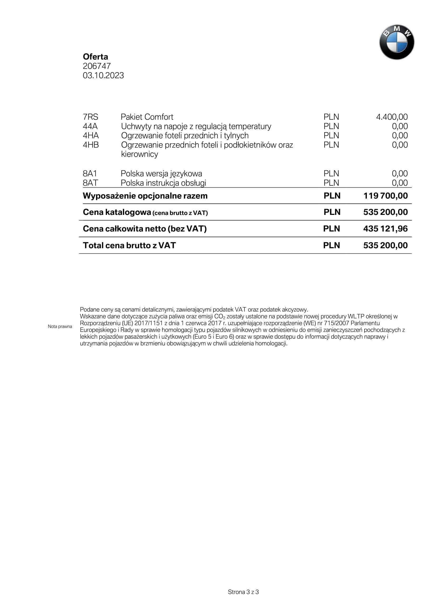 Samochód BMW X6  2023