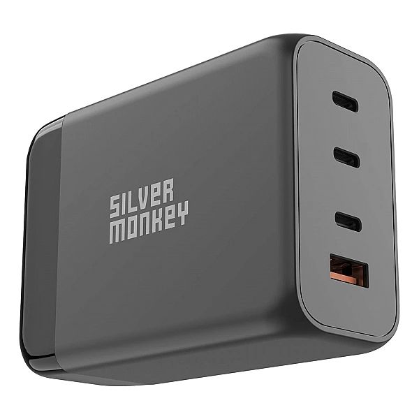 Ładowarka GaN Silver Monkey SMA155, 200W 3xUSB-C PD USB-A QC 3.0 z odł