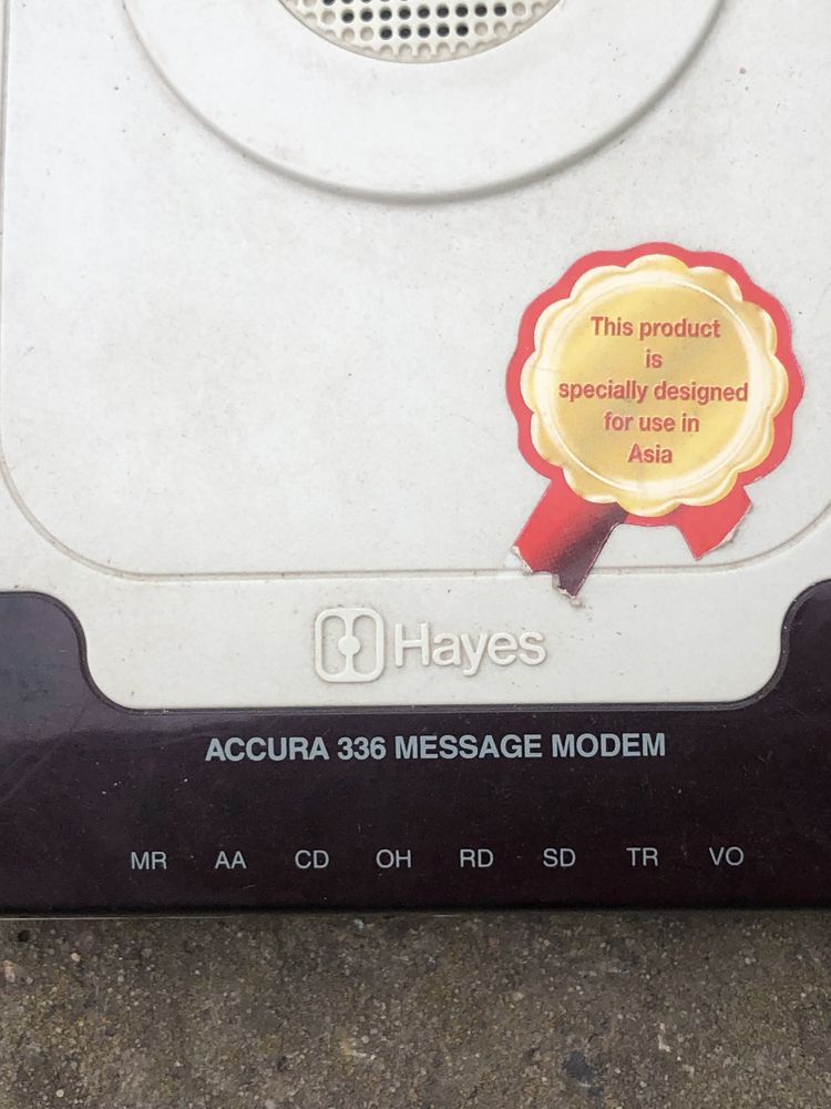 Hayes 5312HK External Accura 336/56K Fax Modem w/ Adapter
