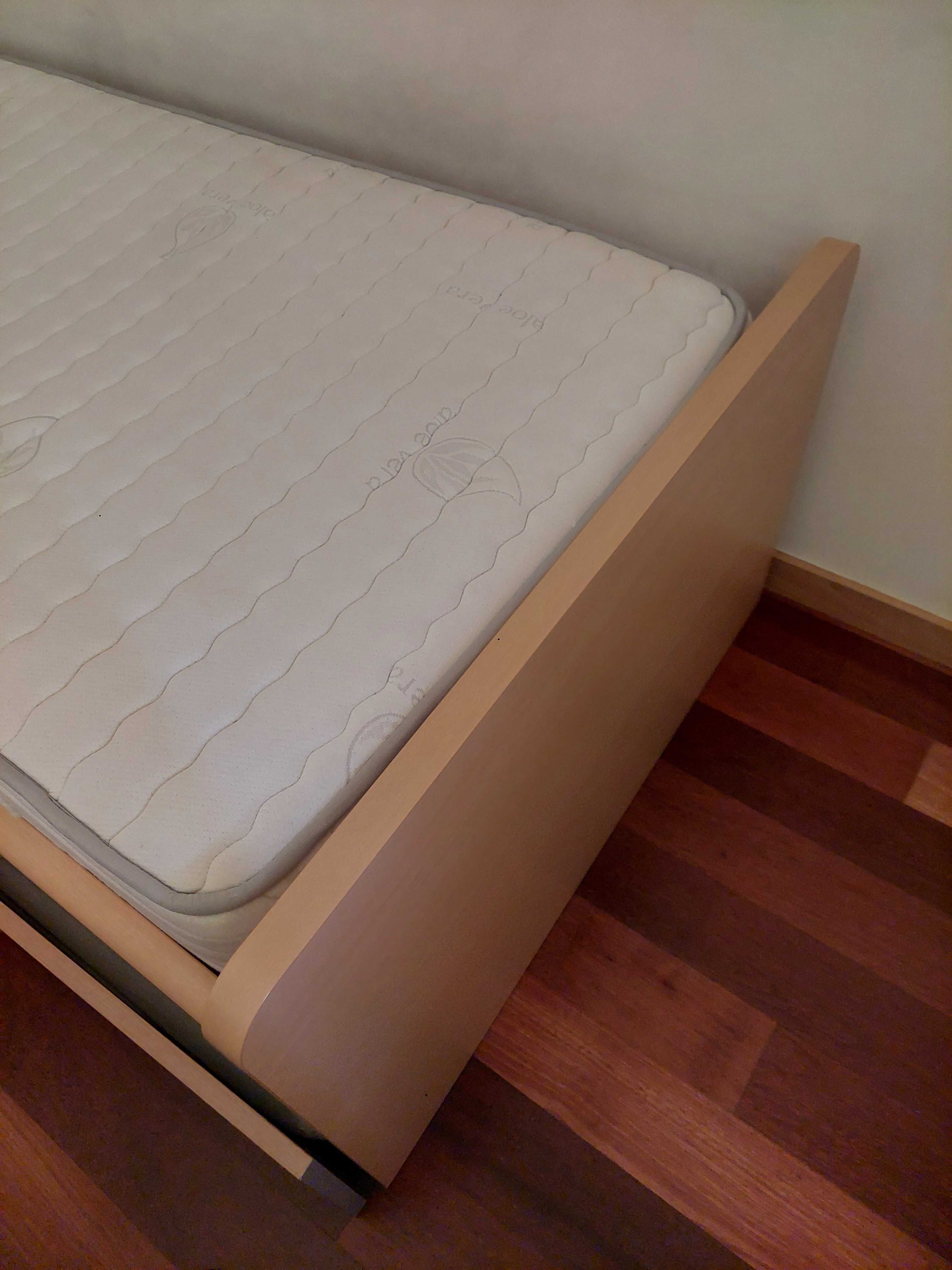 Cama solteiro + colchão, com gaveta adic. para colchão ou 2 gavetões