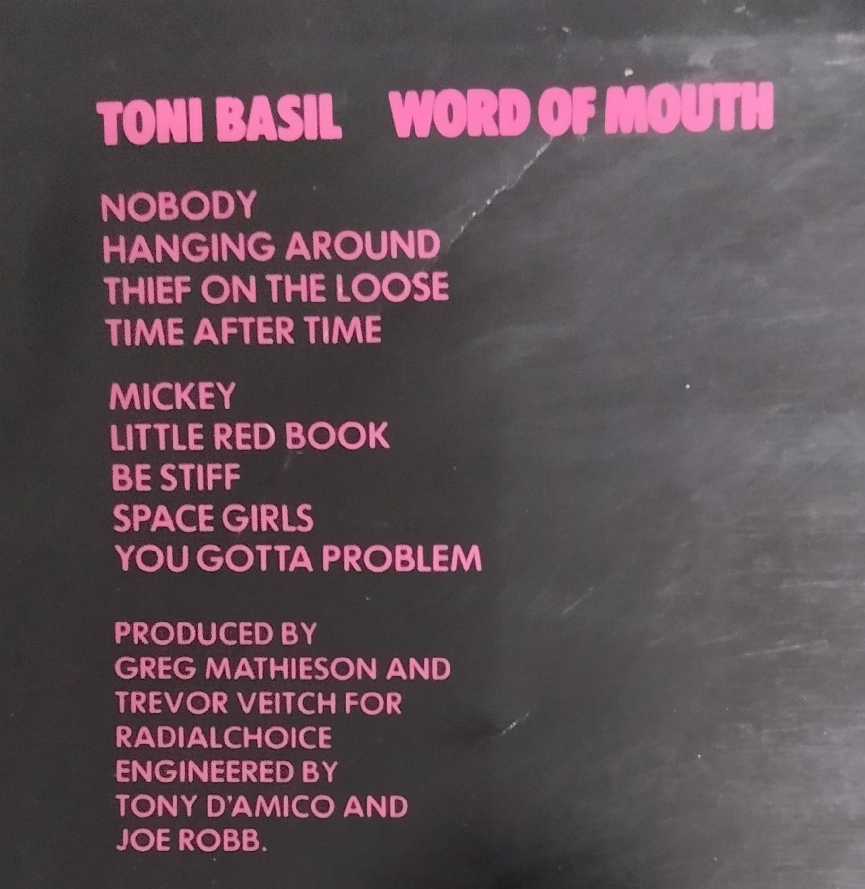 Disco de vinil LP Word of Mouth de Toni Basil