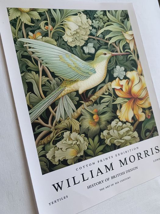 Gobelin na płótnie/Obrazek/William Morris/Humming-Bird Green