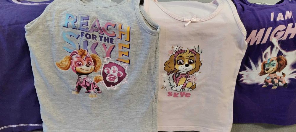 Podkoszulki dziewczęce Psi Patrol 4 sztuki