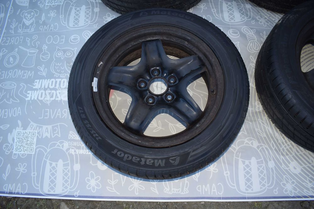 4X felgi opony kołpak 17" 225/55r17 5x120. 7J OPEL INSIGNIA oryginał