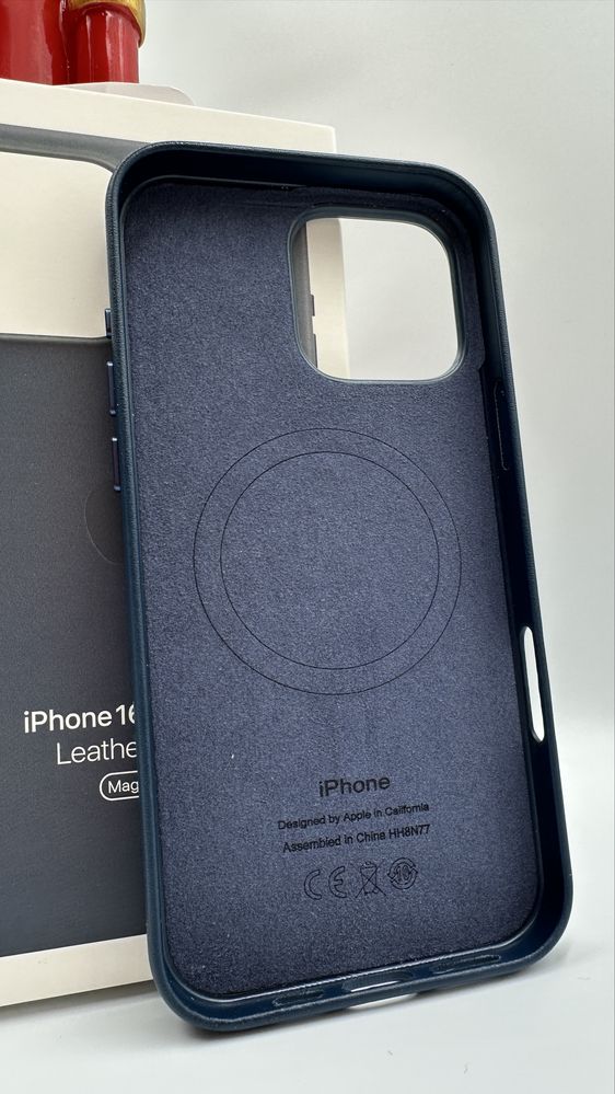 Skórzane Magsafe Etui do Iphone’a 16 Pro Max Blue
