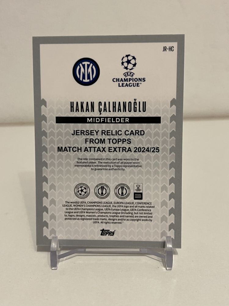 Karta calhanoglu relic topps match attax extra 2024/2025 jr-hc