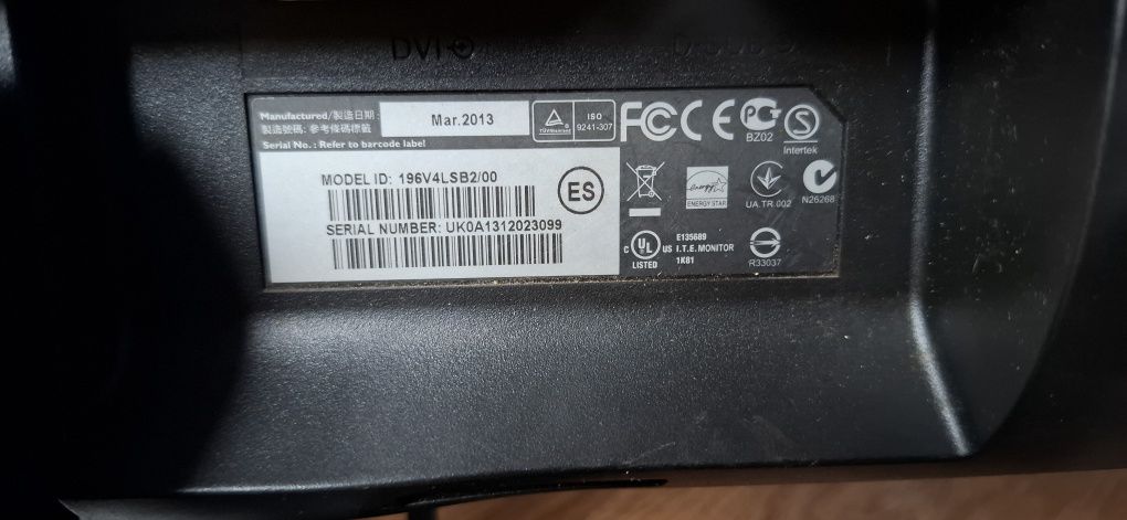 Monitor LED Philips 196V4L 18,5" 1366 x 768
