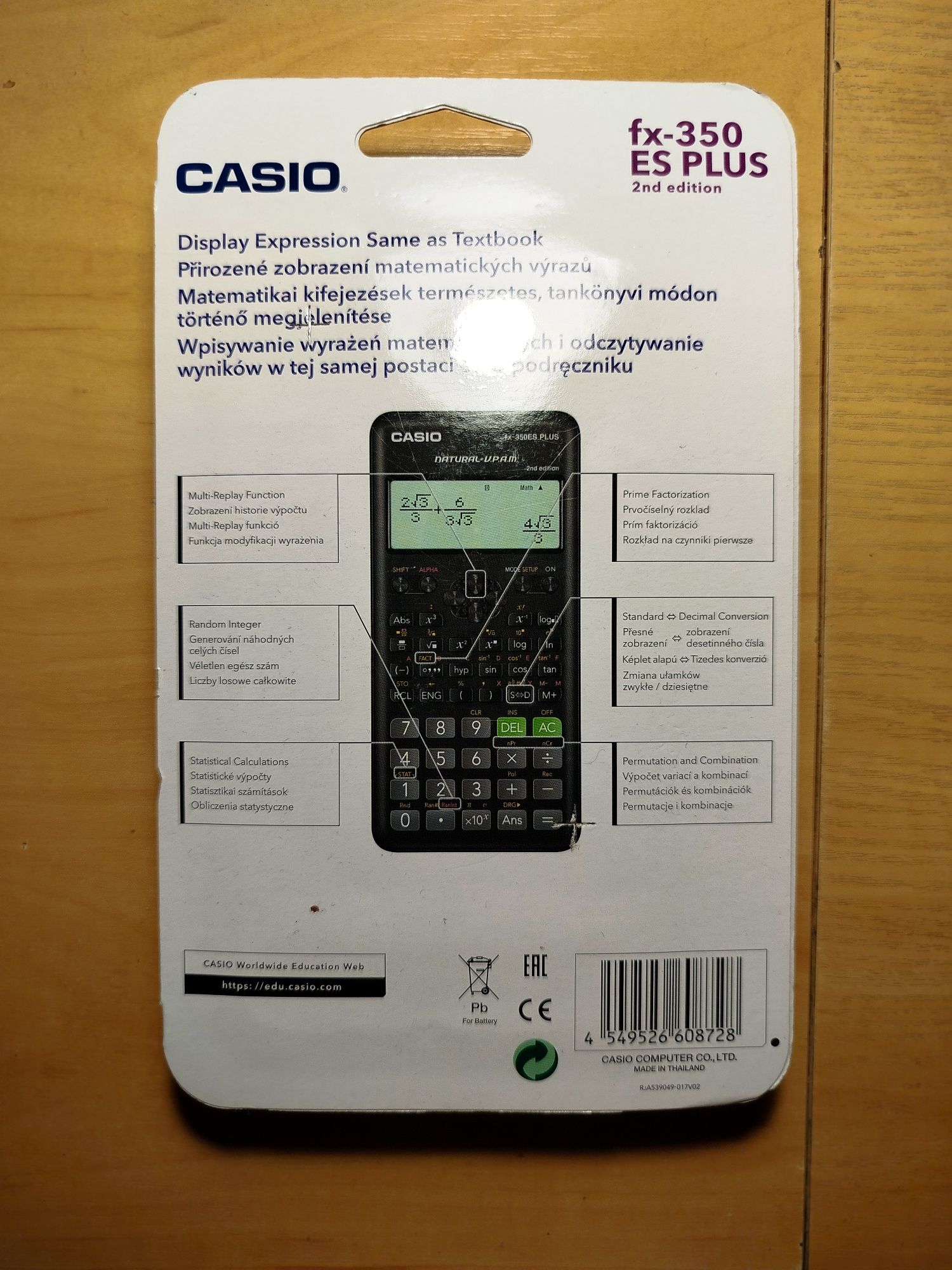 Калькулятор Casio FX-350ES PLUS 2nd edition