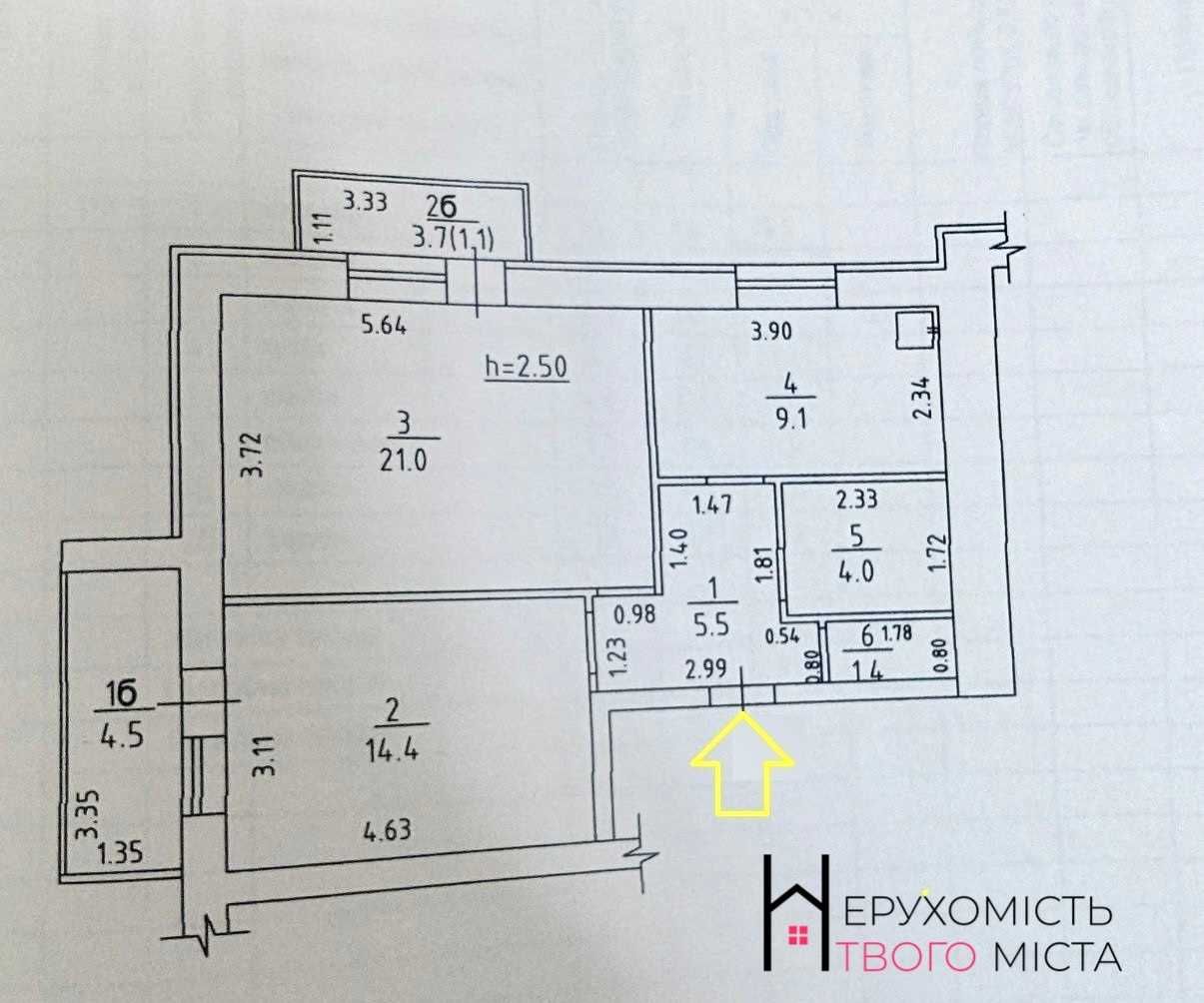 Продам 2 кімнатну квартиру в Нотехсі біля ТЦ Лавіна.