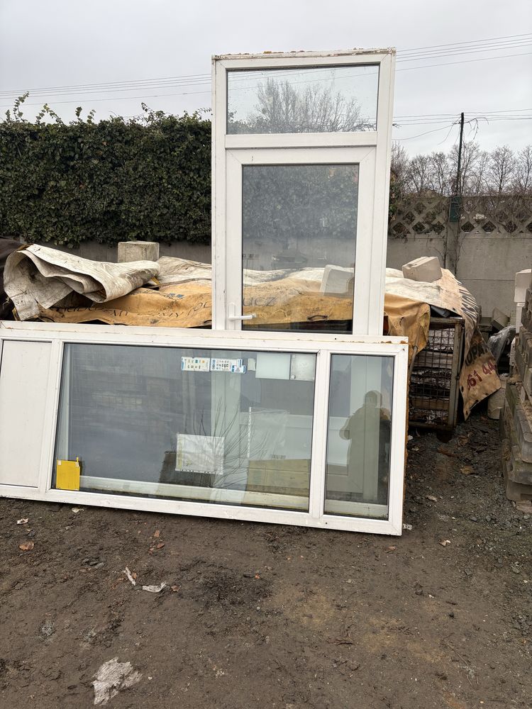Drzwi PCV, 100x210-256 plus naświetla boczne