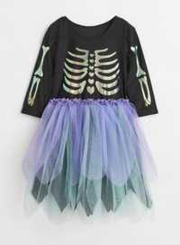 Сукня H&m, костюм скелет на Хеллоуин, 4 роки,