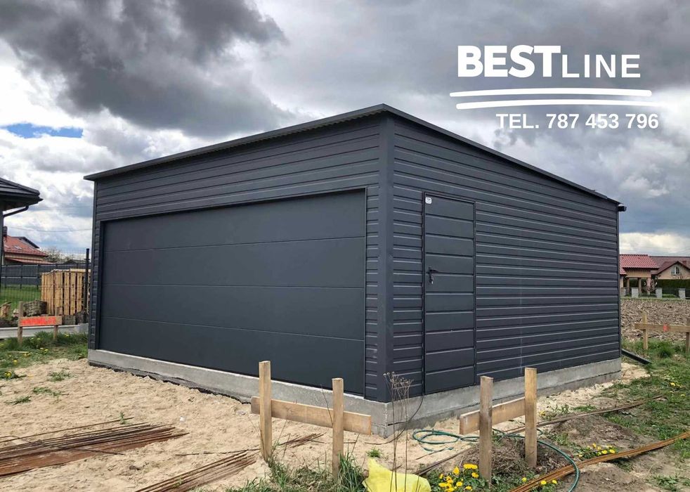 Garaż z bramą segmentową - nowoczesne garaże od PRODUCENTA 6x5