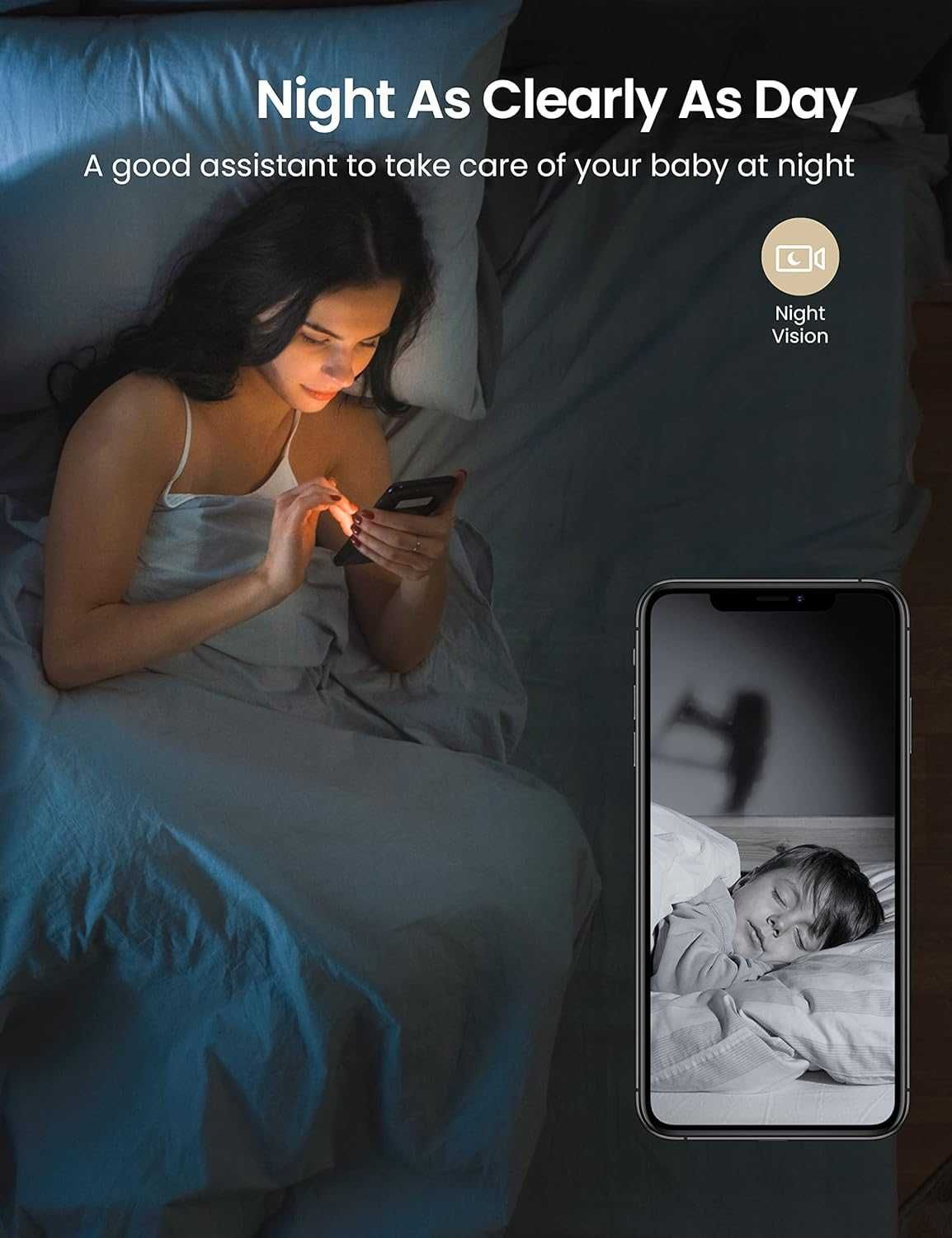 Gncc P1 Wewnętrzna Kamera Bezpieczeństwa Z Noktowizorem 2.4g Wifi 360
