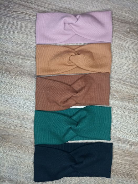 Nowa opaska przeplatana na głowę turban headband jesienna oversize sze