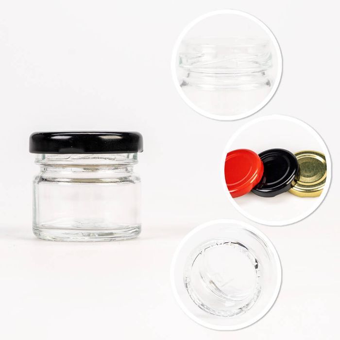 10x słoik szklany 30 ml na przyprawy dżem konfitury miód z zakrętką