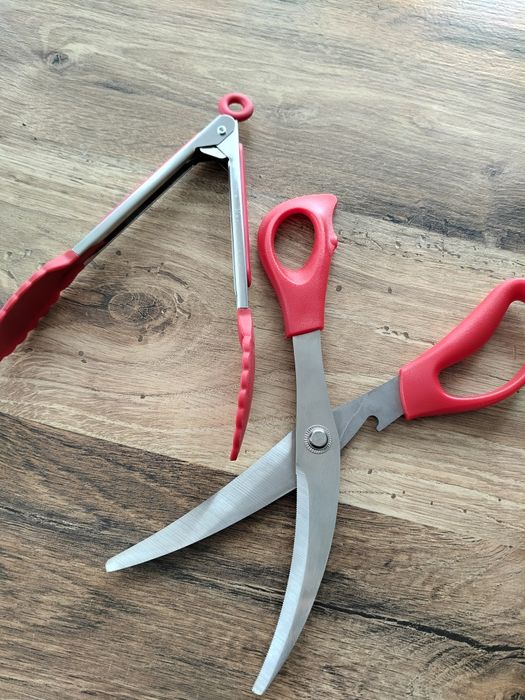 Zestaw, akcesoria do grilla, kuchni, nożyce+ szczypce