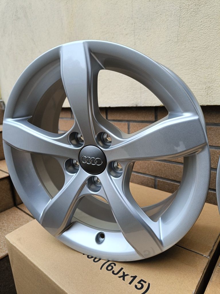 NOWE! Felgi Aluminiowe 15 Cali 5x100 6Jx15 ET29 Audi A1 A3 - WYSYŁKA