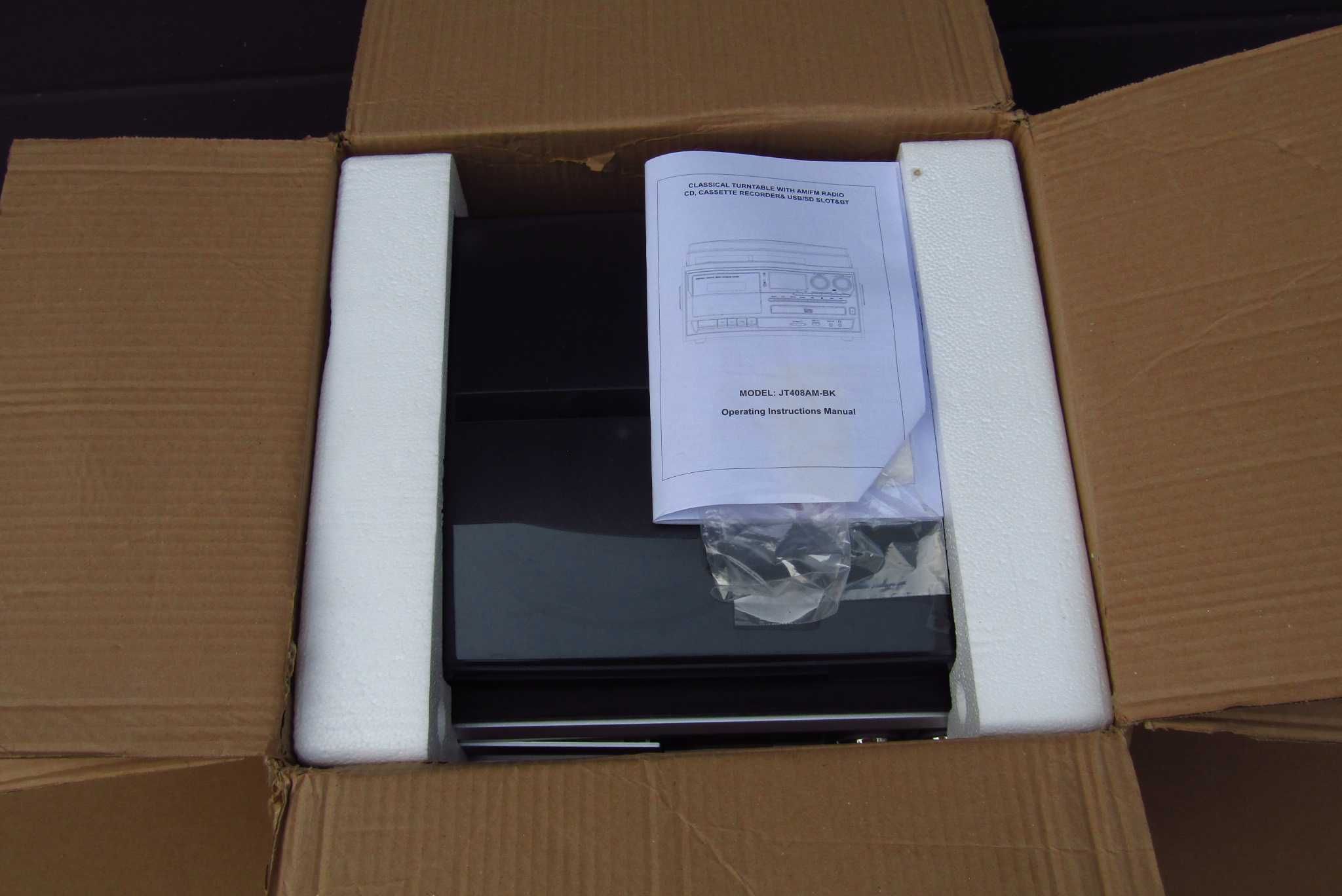 Odtwarzacz JORLAI RETRO Gramofon CD/Kaseta Radio FM/AM Bluetooth