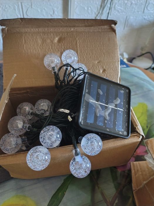 Lampki solarne z panelem