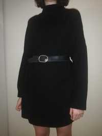 Czarny długi sweter Pull & Bear