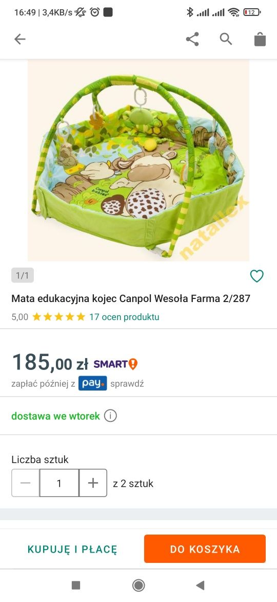 Mata edukacyjna kojec Canpol Wesoła Farma