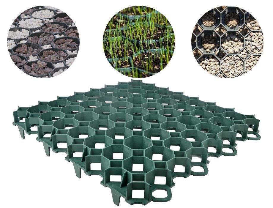 Kratka Parkingowa Drogowa Trawnikowa Płyta Ażurowa 50x50x4cm zielona