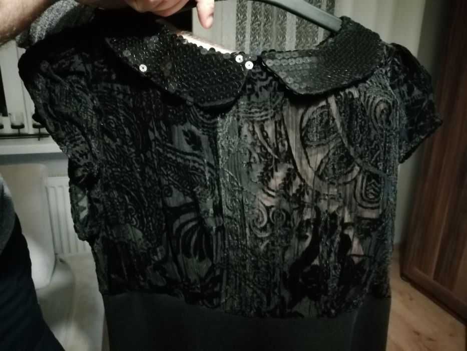 Elegancka sukienka czarna, nowa. Rozmiar 38