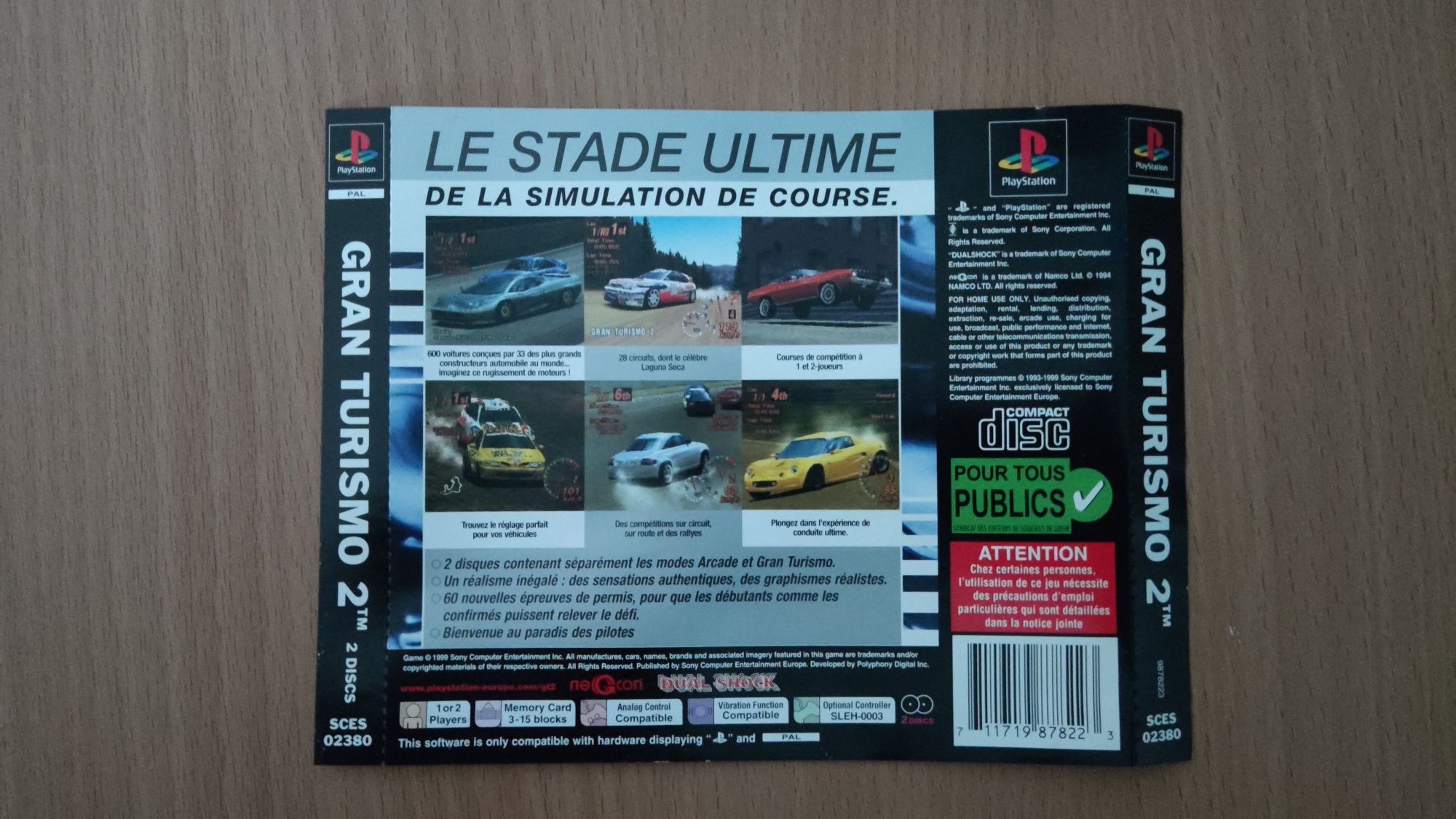 PS1 Gran Turismo 2 (capas e manual)