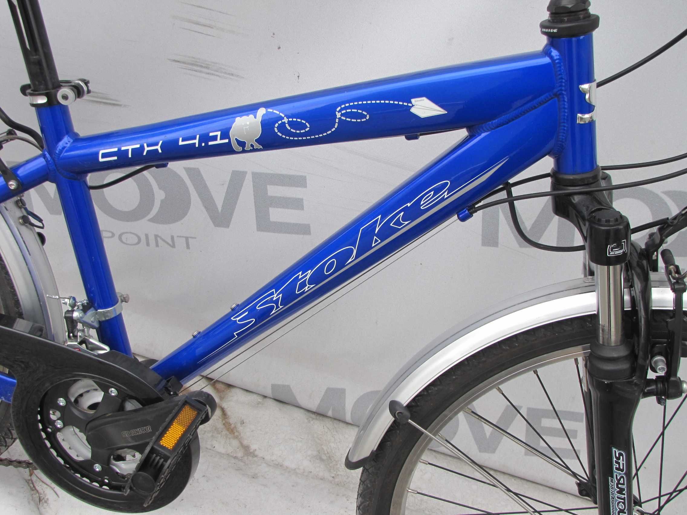 Miejski, juniorski 24" STOKE CTX roz. 38 cm. Bagażnik, błotniki
