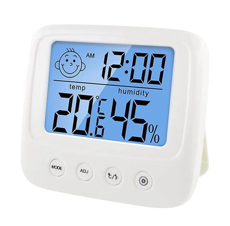 Измеритель температуры, влажности, часы-будильник с подсветкой